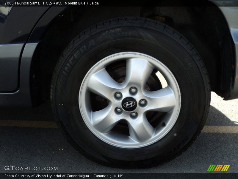 Moonlit Blue / Beige 2005 Hyundai Santa Fe GLS 4WD
