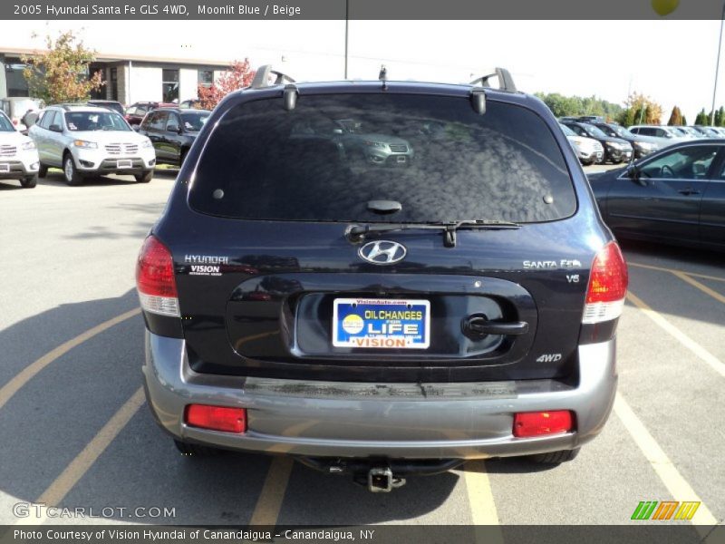 Moonlit Blue / Beige 2005 Hyundai Santa Fe GLS 4WD