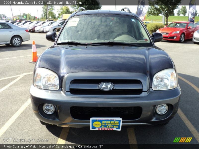 Moonlit Blue / Beige 2005 Hyundai Santa Fe GLS 4WD