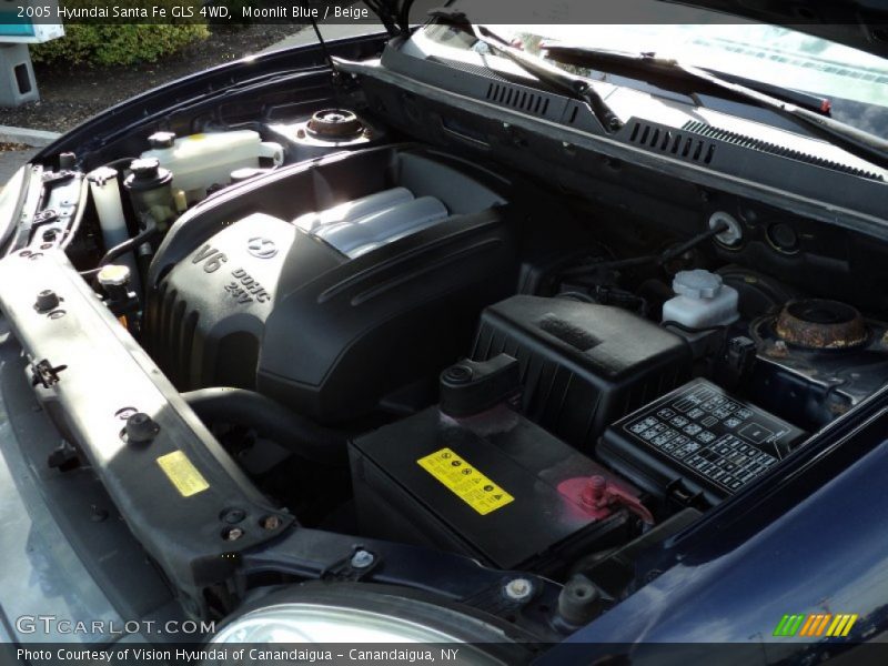 Moonlit Blue / Beige 2005 Hyundai Santa Fe GLS 4WD