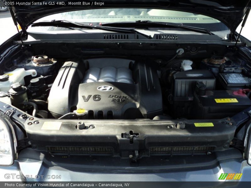 Moonlit Blue / Beige 2005 Hyundai Santa Fe GLS 4WD