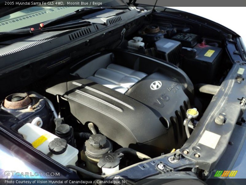 Moonlit Blue / Beige 2005 Hyundai Santa Fe GLS 4WD