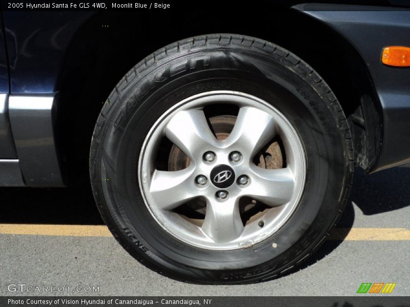 Moonlit Blue / Beige 2005 Hyundai Santa Fe GLS 4WD