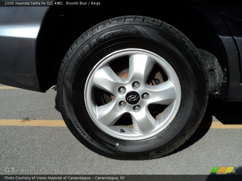 Moonlit Blue / Beige 2005 Hyundai Santa Fe GLS 4WD