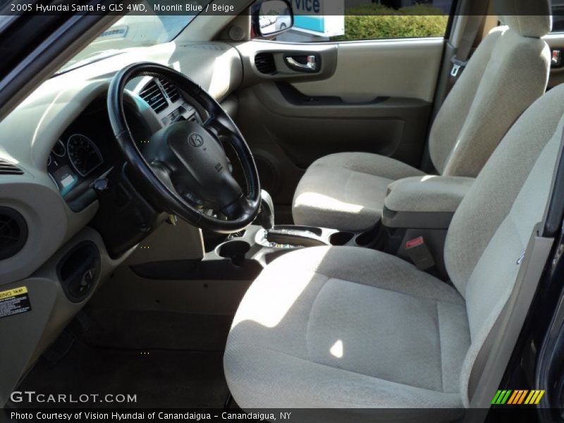 Moonlit Blue / Beige 2005 Hyundai Santa Fe GLS 4WD