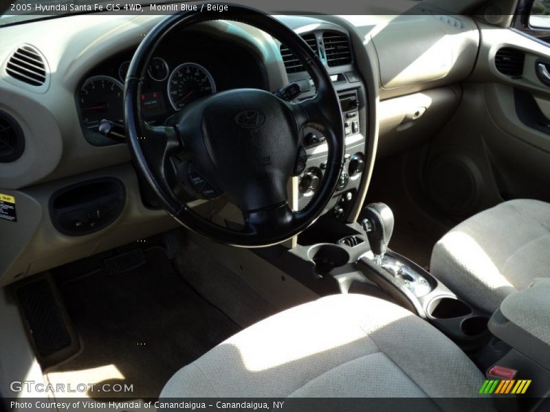 Moonlit Blue / Beige 2005 Hyundai Santa Fe GLS 4WD