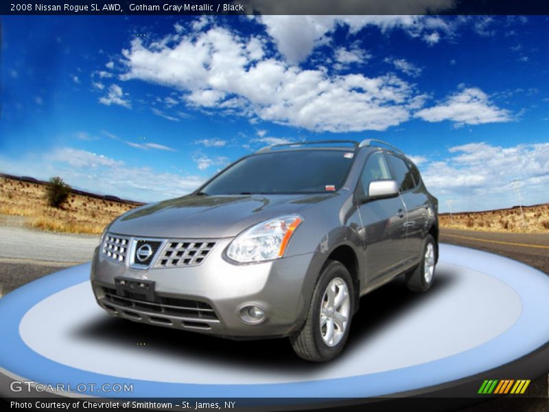 Gotham Gray Metallic / Black 2008 Nissan Rogue SL AWD