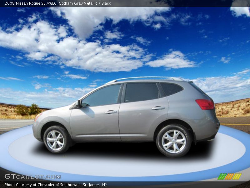 Gotham Gray Metallic / Black 2008 Nissan Rogue SL AWD