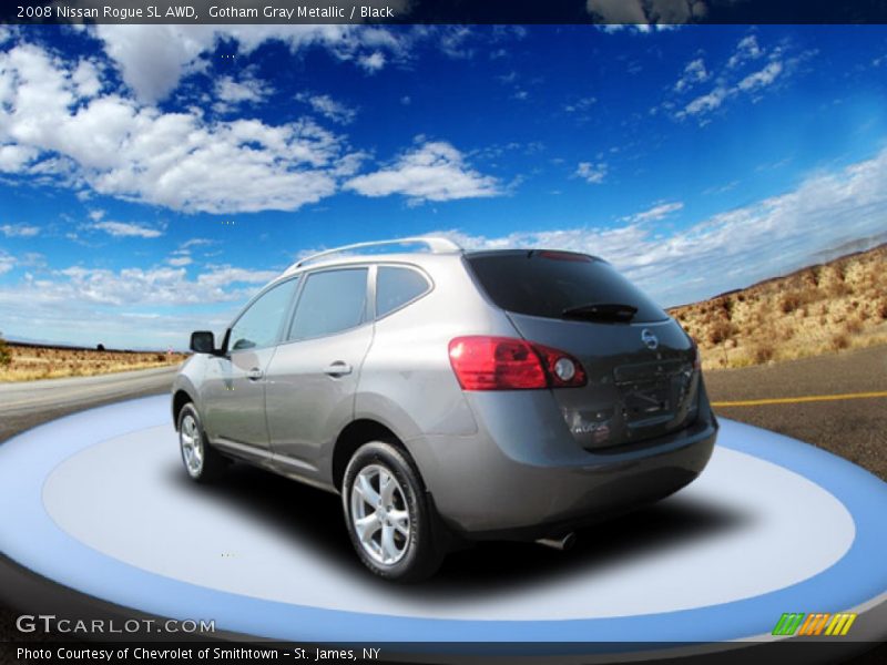 Gotham Gray Metallic / Black 2008 Nissan Rogue SL AWD
