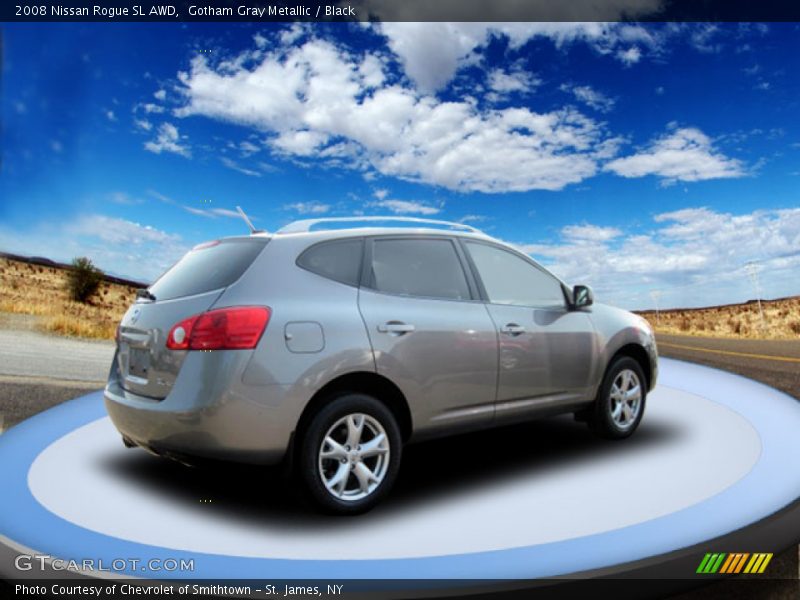 Gotham Gray Metallic / Black 2008 Nissan Rogue SL AWD