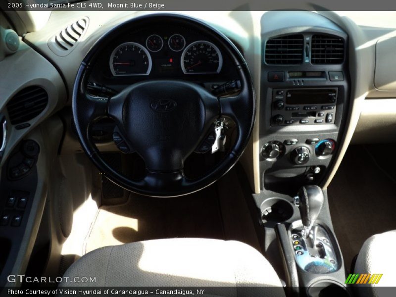 Moonlit Blue / Beige 2005 Hyundai Santa Fe GLS 4WD