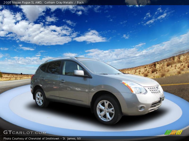 Gotham Gray Metallic / Black 2008 Nissan Rogue SL AWD