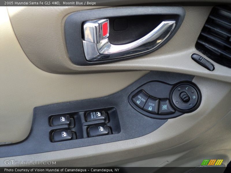 Moonlit Blue / Beige 2005 Hyundai Santa Fe GLS 4WD