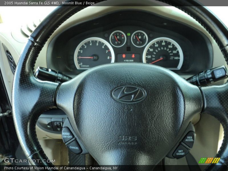 Moonlit Blue / Beige 2005 Hyundai Santa Fe GLS 4WD