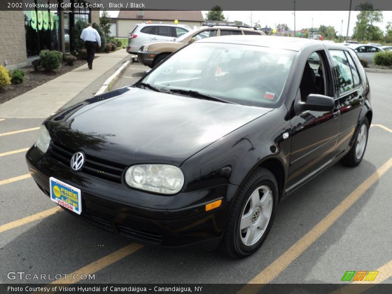 Black / Black 2002 Volkswagen Golf GLS Sedan