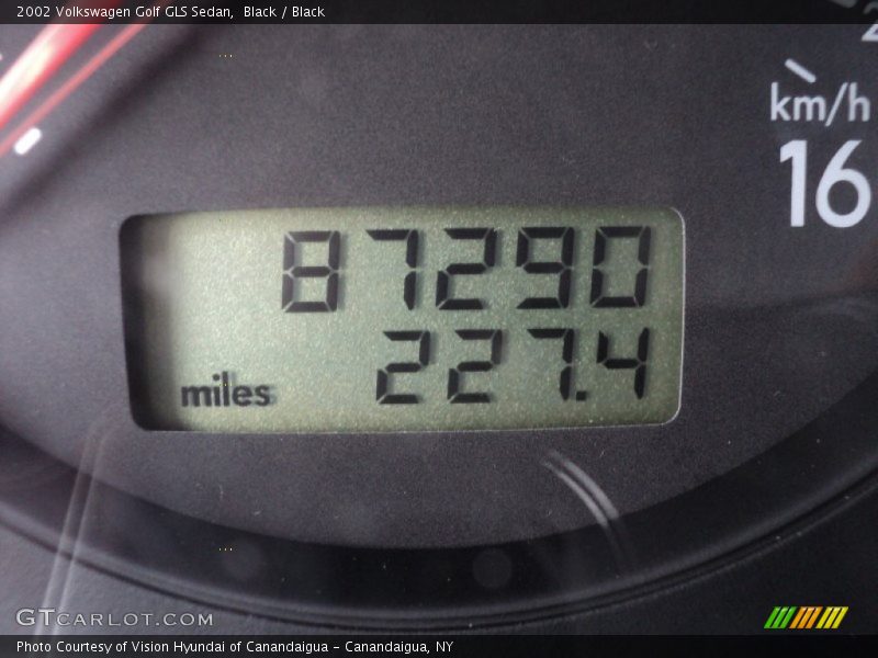 Black / Black 2002 Volkswagen Golf GLS Sedan