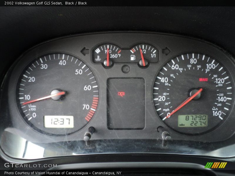 Black / Black 2002 Volkswagen Golf GLS Sedan