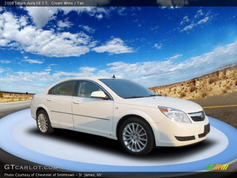 Cream White / Tan 2008 Saturn Aura XE 3.5