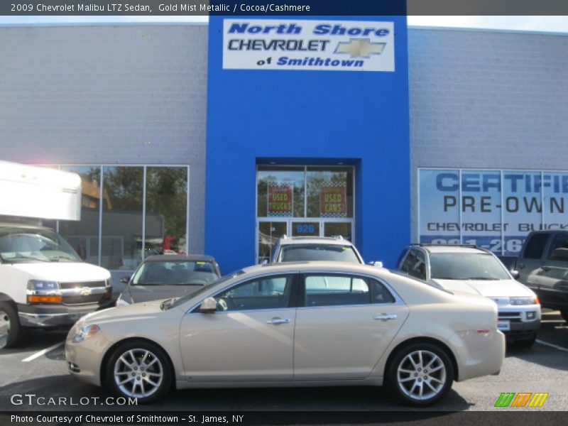 Gold Mist Metallic / Cocoa/Cashmere 2009 Chevrolet Malibu LTZ Sedan