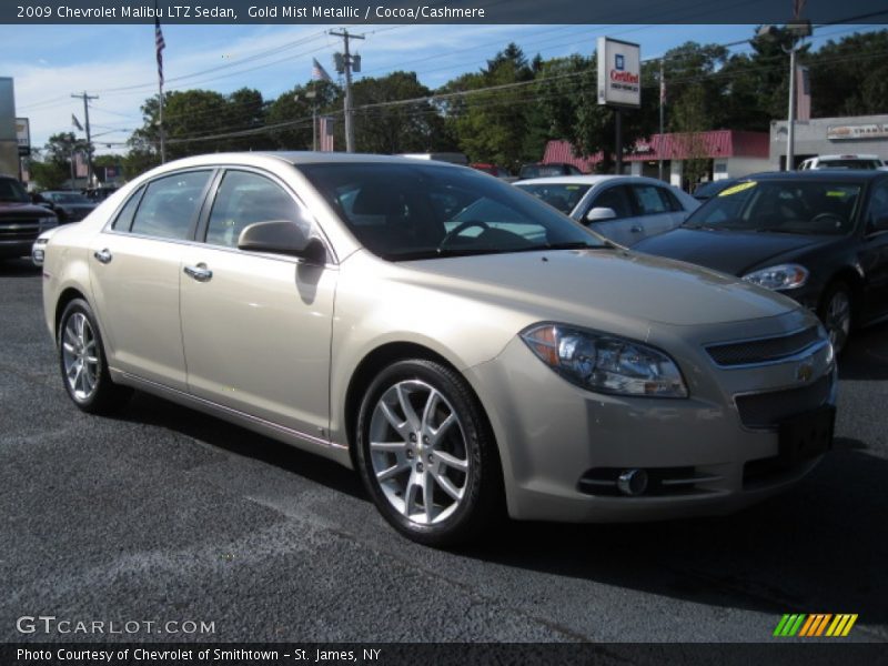 Gold Mist Metallic / Cocoa/Cashmere 2009 Chevrolet Malibu LTZ Sedan