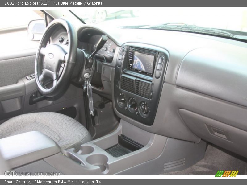 True Blue Metallic / Graphite 2002 Ford Explorer XLS