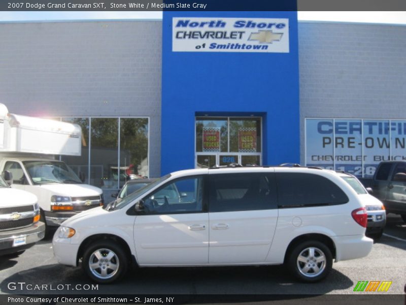 Stone White / Medium Slate Gray 2007 Dodge Grand Caravan SXT