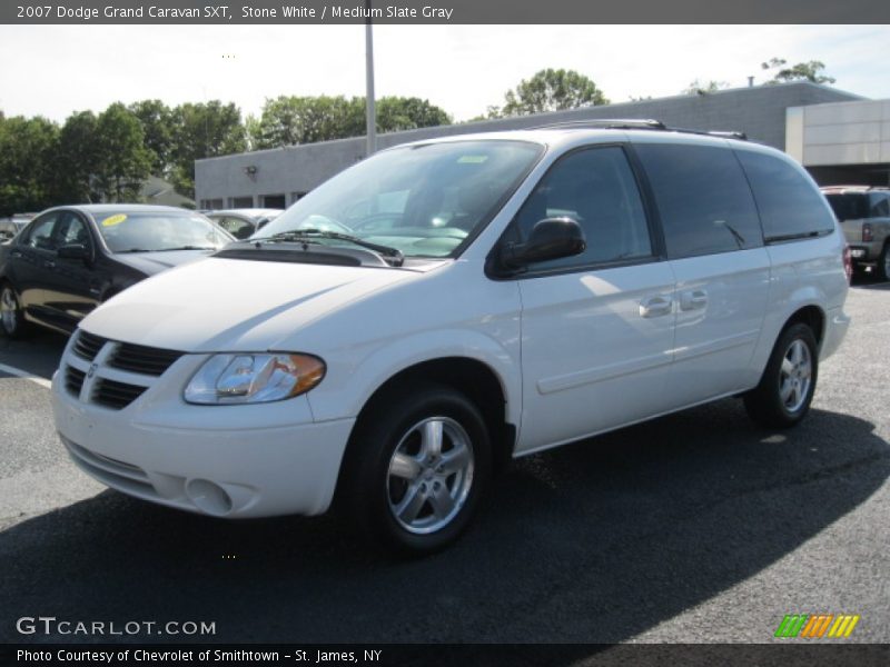 Stone White / Medium Slate Gray 2007 Dodge Grand Caravan SXT