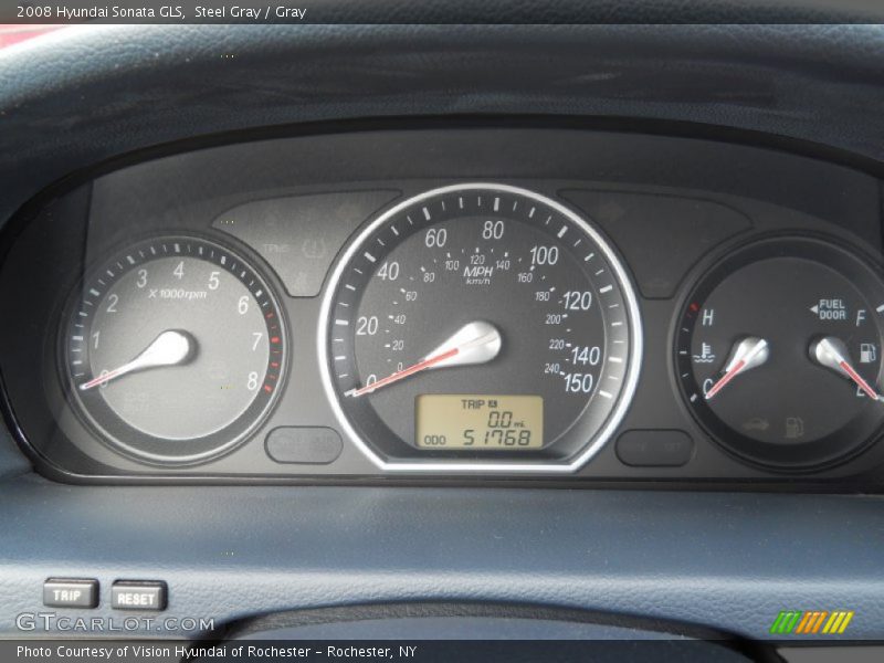 Steel Gray / Gray 2008 Hyundai Sonata GLS