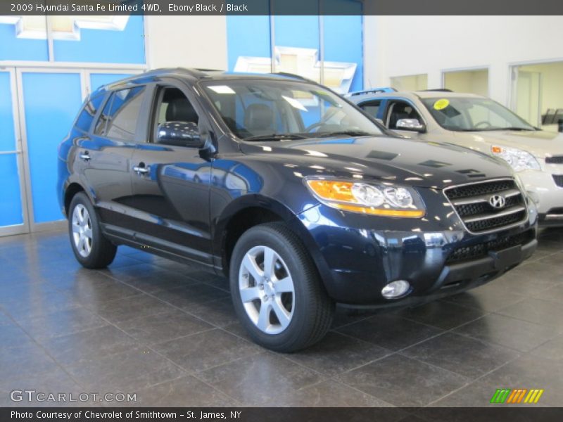 Ebony Black / Black 2009 Hyundai Santa Fe Limited 4WD