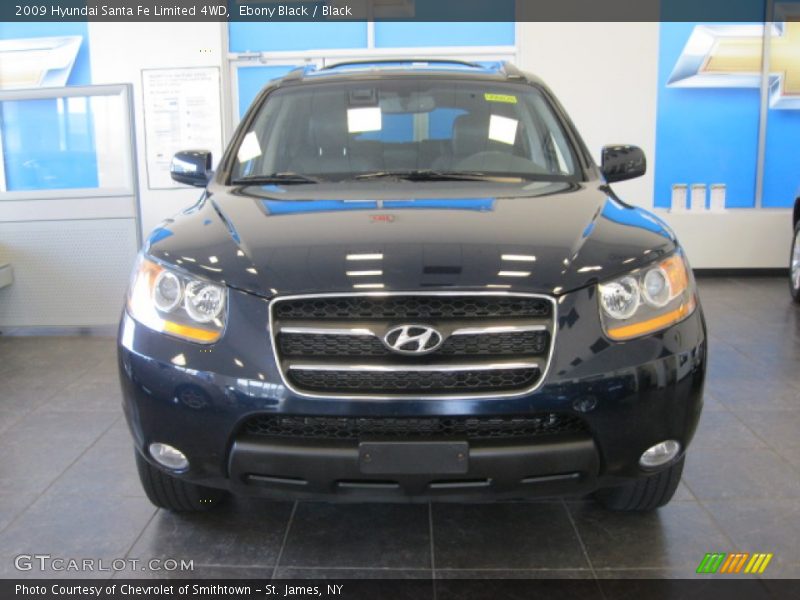 Ebony Black / Black 2009 Hyundai Santa Fe Limited 4WD