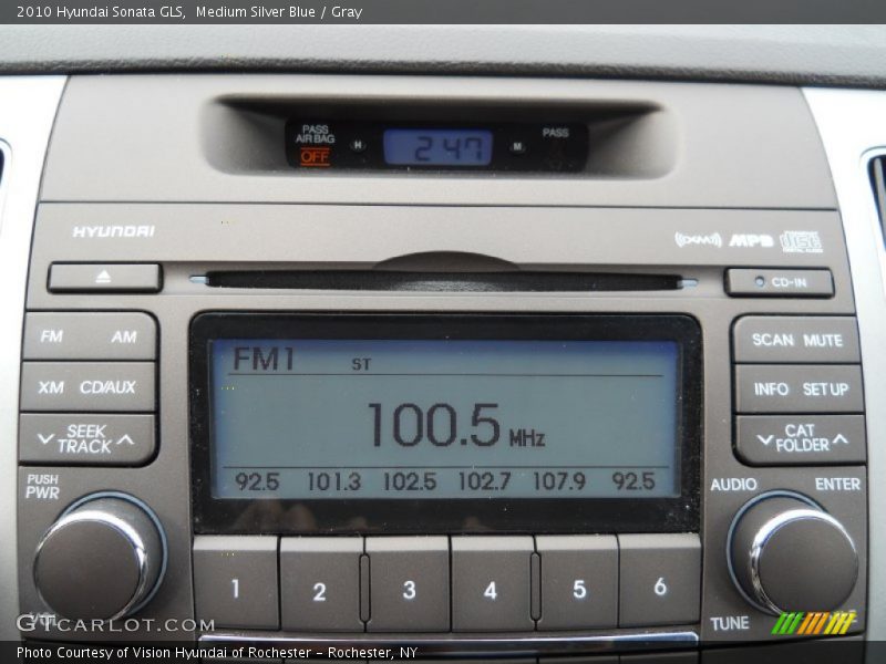 Medium Silver Blue / Gray 2010 Hyundai Sonata GLS