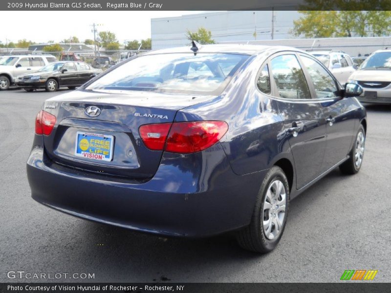 Regatta Blue / Gray 2009 Hyundai Elantra GLS Sedan