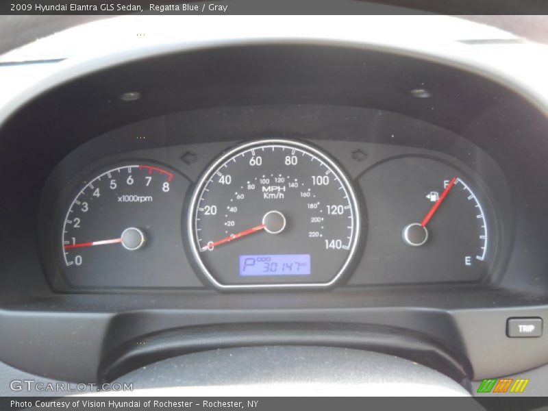 Regatta Blue / Gray 2009 Hyundai Elantra GLS Sedan