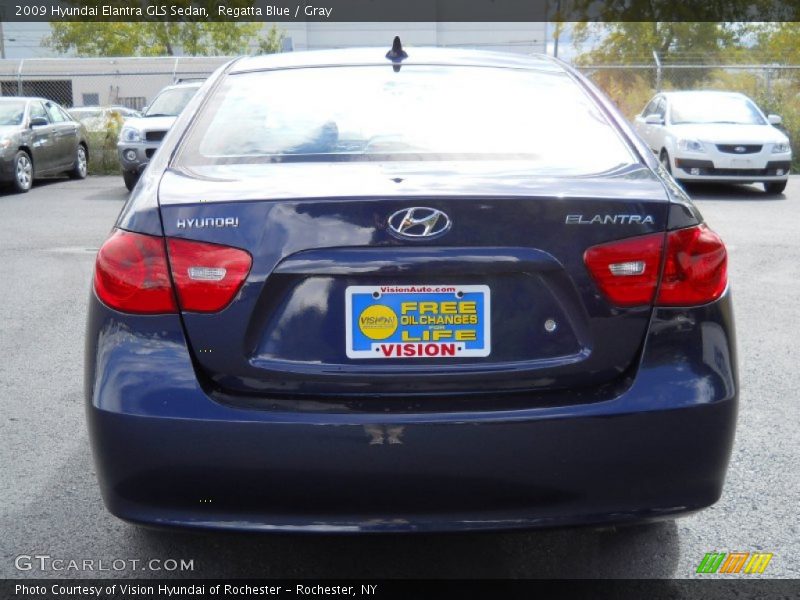 Regatta Blue / Gray 2009 Hyundai Elantra GLS Sedan