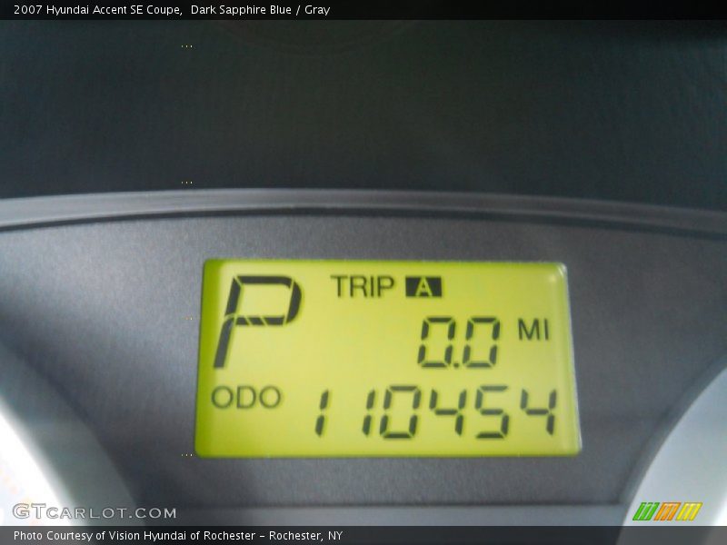 Dark Sapphire Blue / Gray 2007 Hyundai Accent SE Coupe