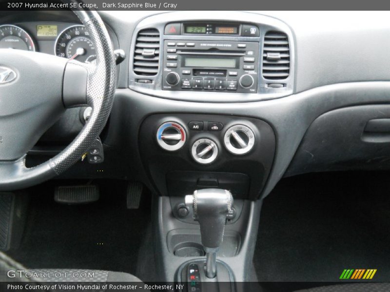 Dark Sapphire Blue / Gray 2007 Hyundai Accent SE Coupe