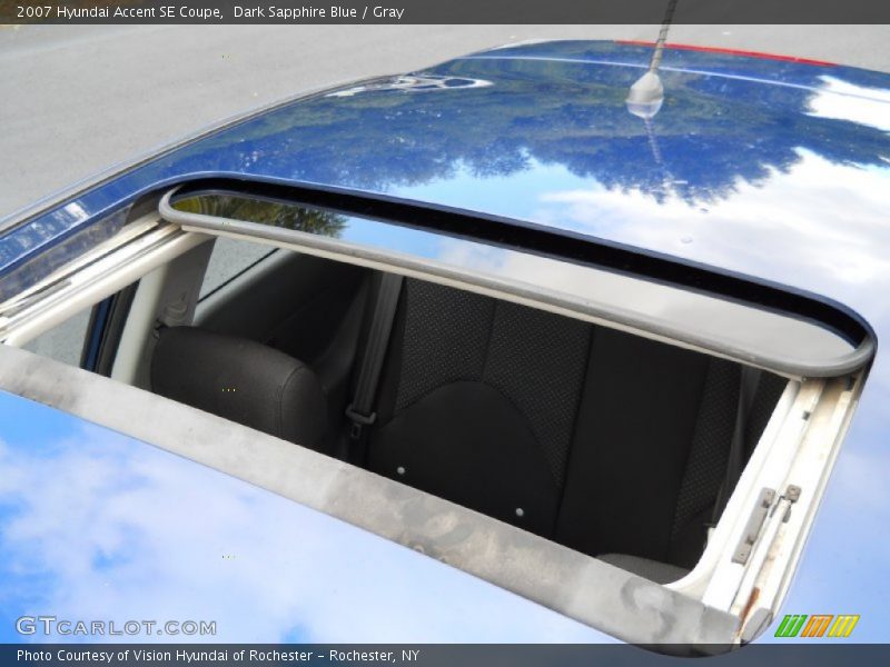 Dark Sapphire Blue / Gray 2007 Hyundai Accent SE Coupe