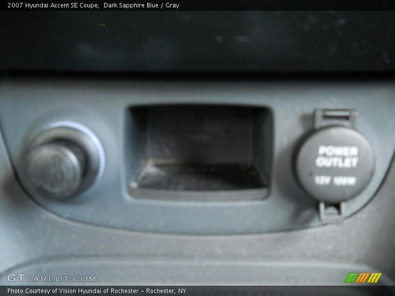 Dark Sapphire Blue / Gray 2007 Hyundai Accent SE Coupe