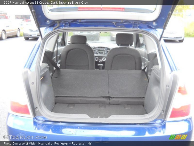 Dark Sapphire Blue / Gray 2007 Hyundai Accent SE Coupe