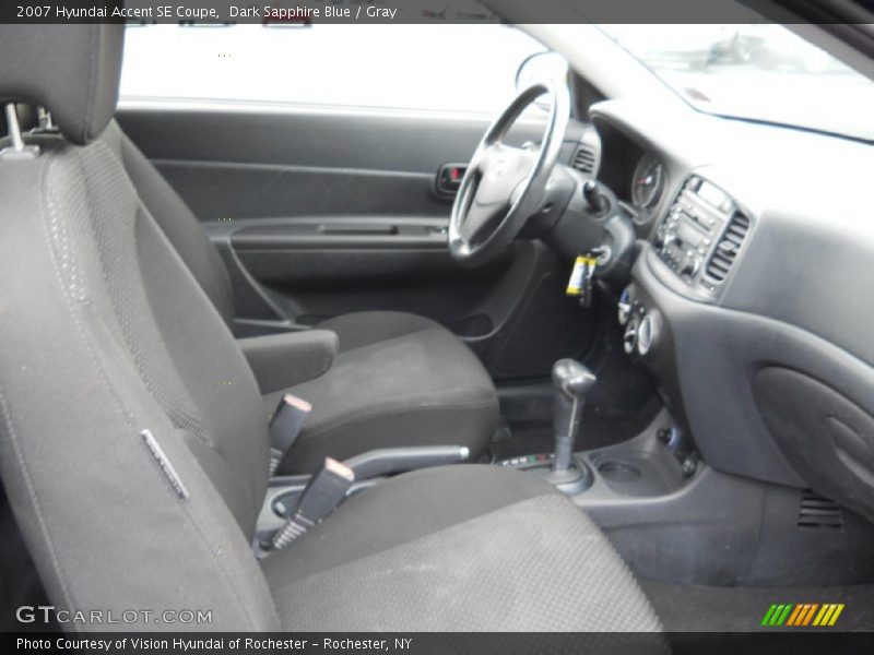 Dark Sapphire Blue / Gray 2007 Hyundai Accent SE Coupe