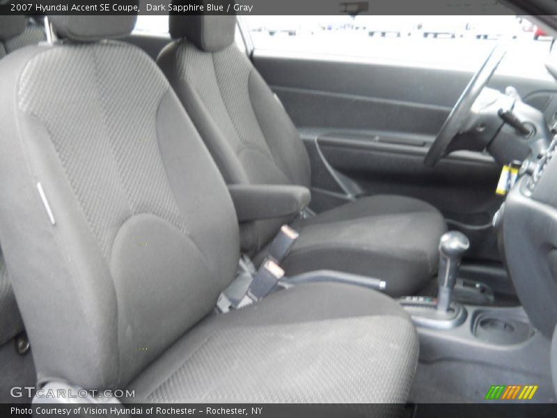 Dark Sapphire Blue / Gray 2007 Hyundai Accent SE Coupe