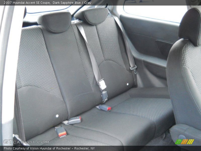 Dark Sapphire Blue / Gray 2007 Hyundai Accent SE Coupe