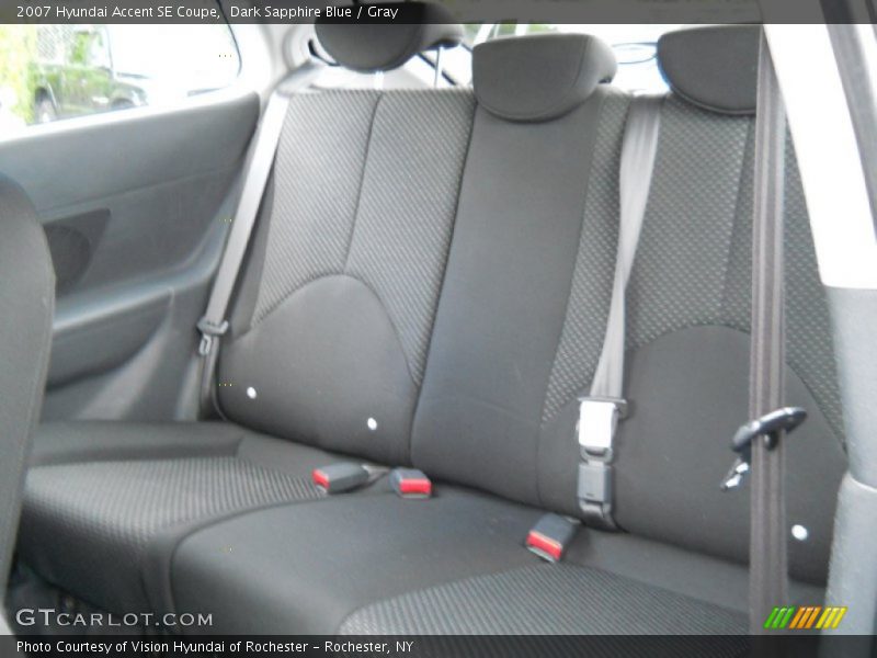 Dark Sapphire Blue / Gray 2007 Hyundai Accent SE Coupe