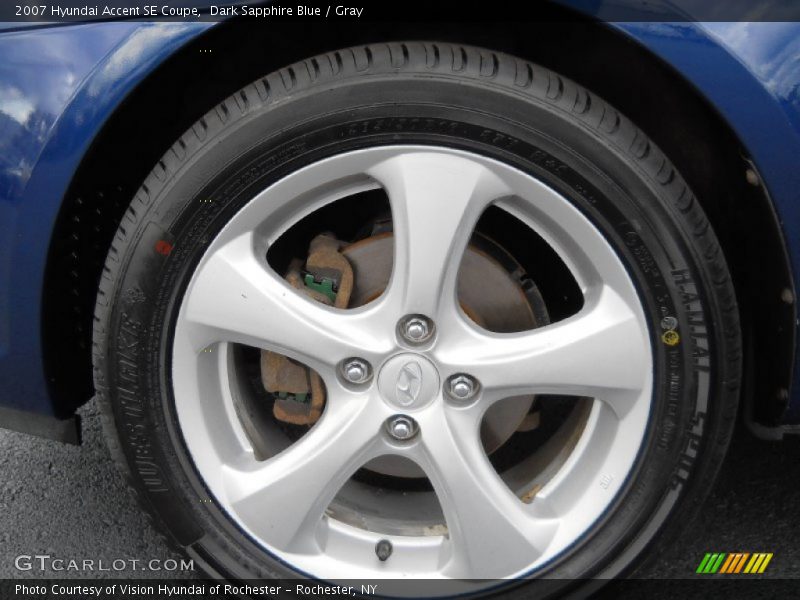 Dark Sapphire Blue / Gray 2007 Hyundai Accent SE Coupe