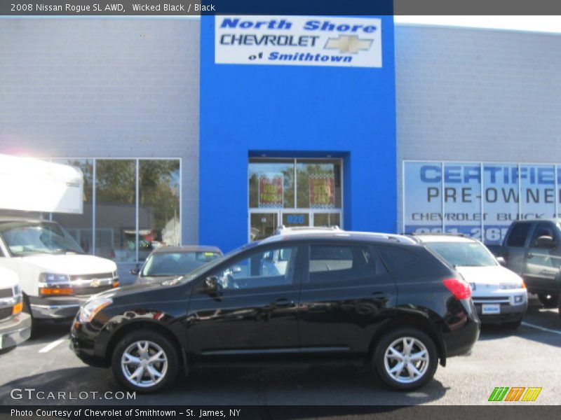 Wicked Black / Black 2008 Nissan Rogue SL AWD