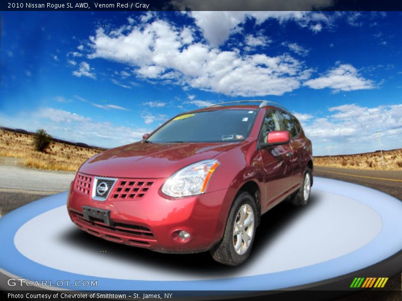 Venom Red / Gray 2010 Nissan Rogue SL AWD