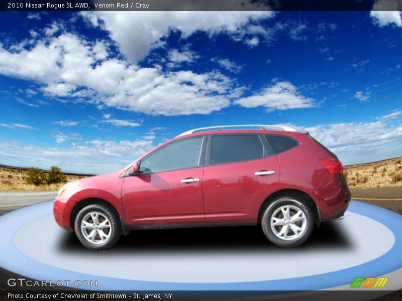 Venom Red / Gray 2010 Nissan Rogue SL AWD