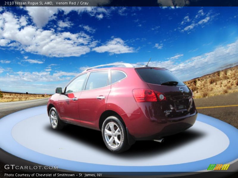 Venom Red / Gray 2010 Nissan Rogue SL AWD