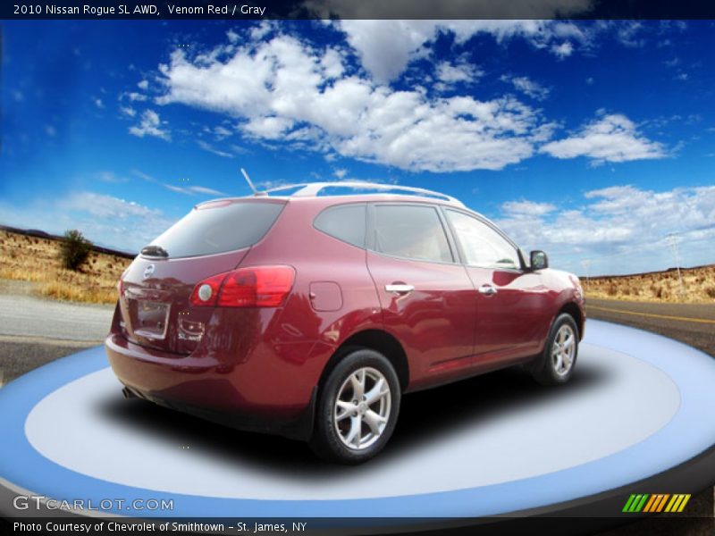 Venom Red / Gray 2010 Nissan Rogue SL AWD