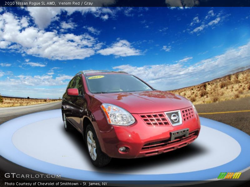 Venom Red / Gray 2010 Nissan Rogue SL AWD